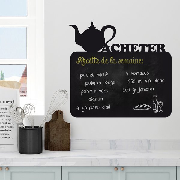 Wall Stickers: Chalkboard Teapot - Buy French