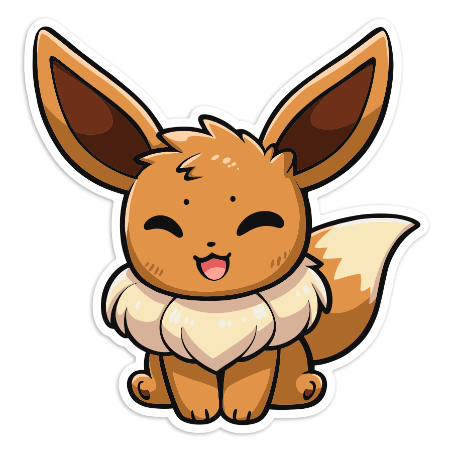 Car & Motorbike Stickers: Eevee Chibi Pokémon