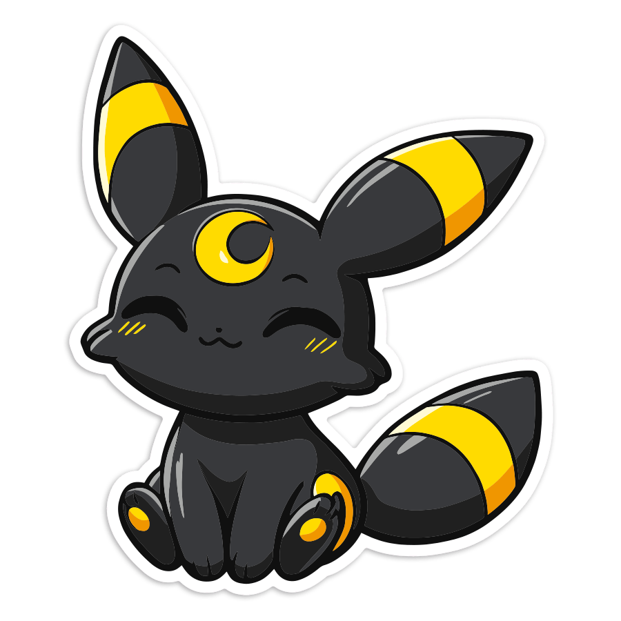 Car & Motorbike Stickers: Umbreon Chibi Pokémon