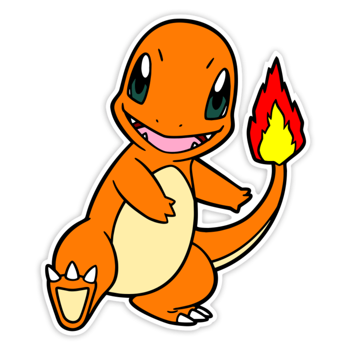Car & Motorbike Stickers: Classic Smiling Charmander