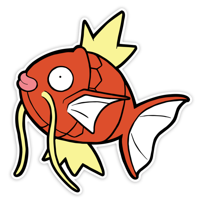 Car & Motorbike Stickers: Classic Surprised Magikarp