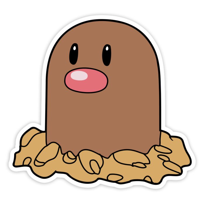Car & Motorbike Stickers: Classic Popping Diglett