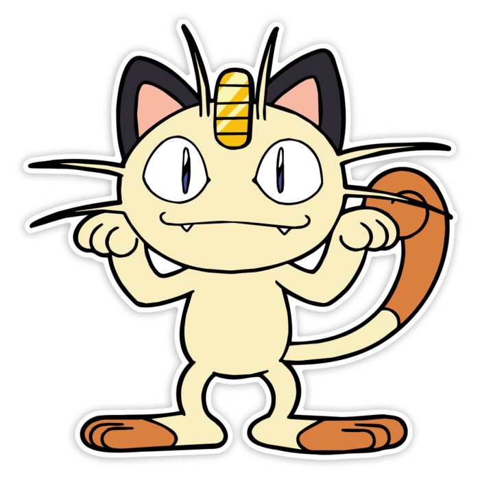 Car & Motorbike Stickers: Classic Mischievous Meowth