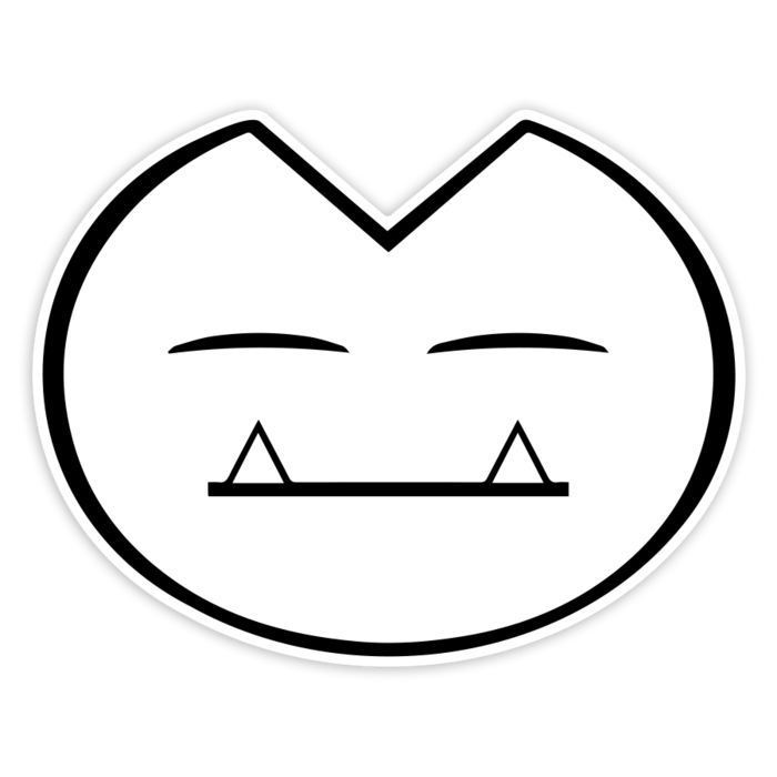 Car & Motorbike Stickers: Classic Minimal Snorlax Face
