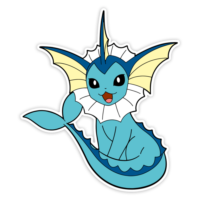Car & Motorbike Stickers: Classic Aquatic Vaporeon