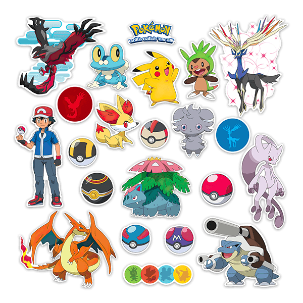 Stickers for Kids: Set 22X Pokémon Characters