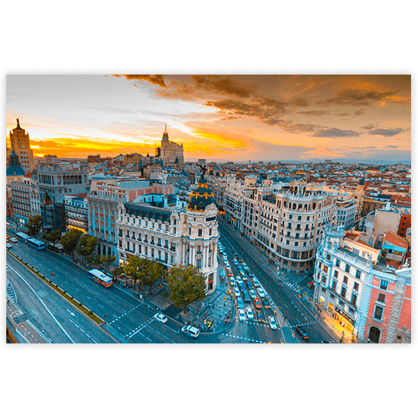 Wall Stickers: Adhesive poster Metropolis Building