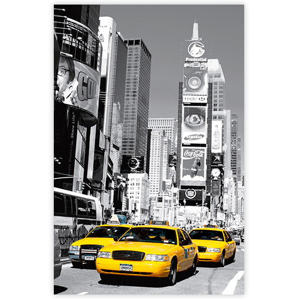 Wall Stickers: Adhesive poster Taxis in Times Square