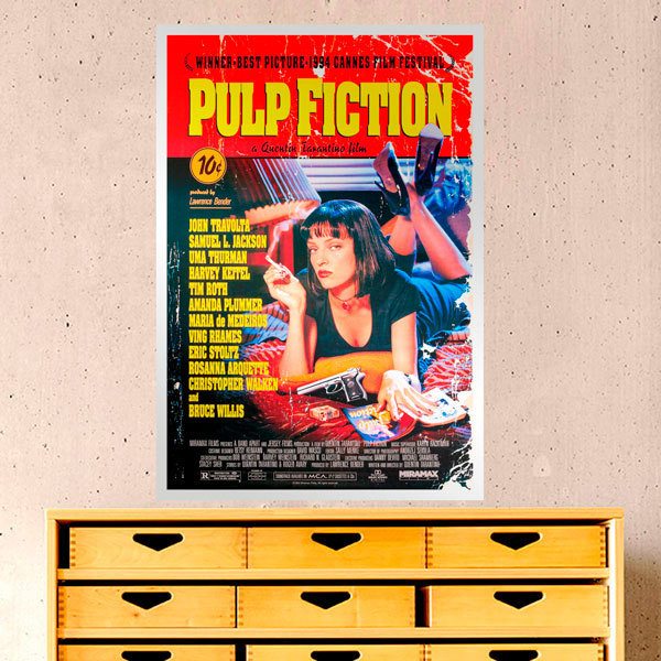 Wall Stickers: Pulp Fiction worn