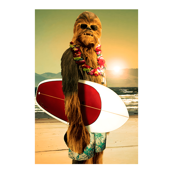 Wall Stickers: Surf Chewbacca