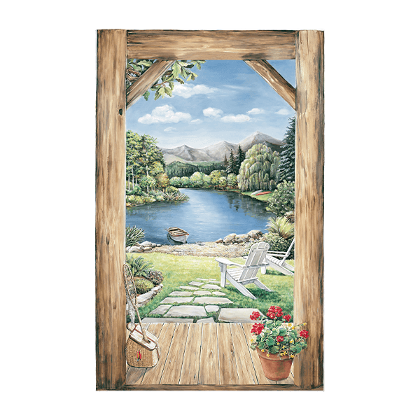 Wall Stickers: Terrace facing the lake