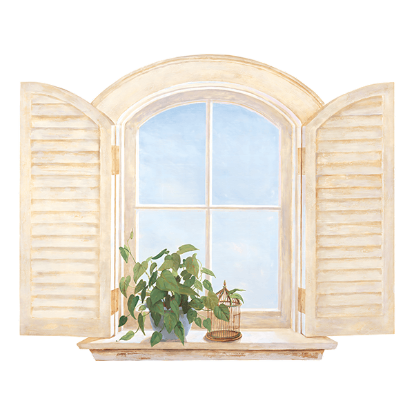 Wall Stickers: Window with plant