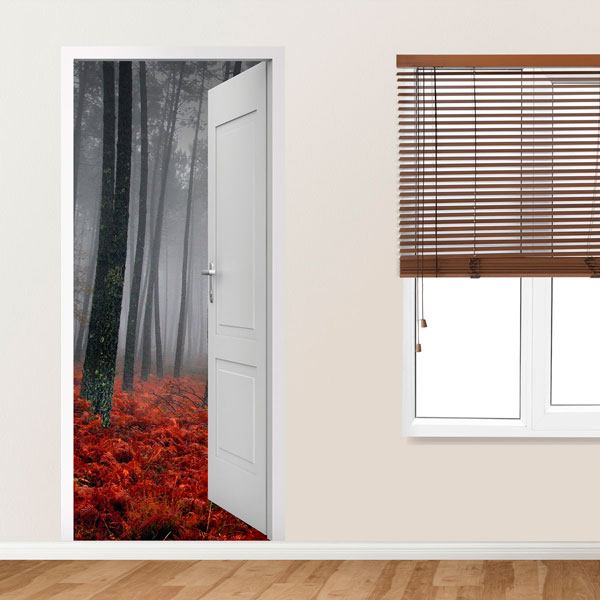 Wall Stickers: Open door forest in autumn