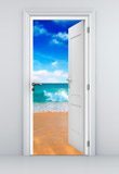 Wall Stickers: Open door beach and blue sky 5
