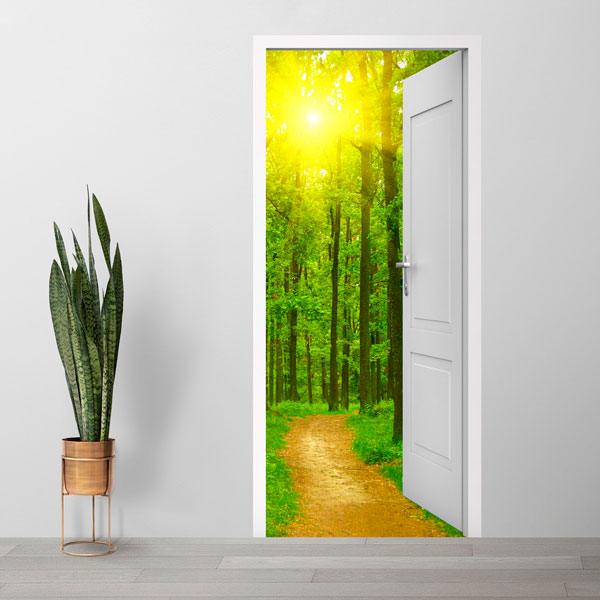 Wall Stickers: Open door path in the wood