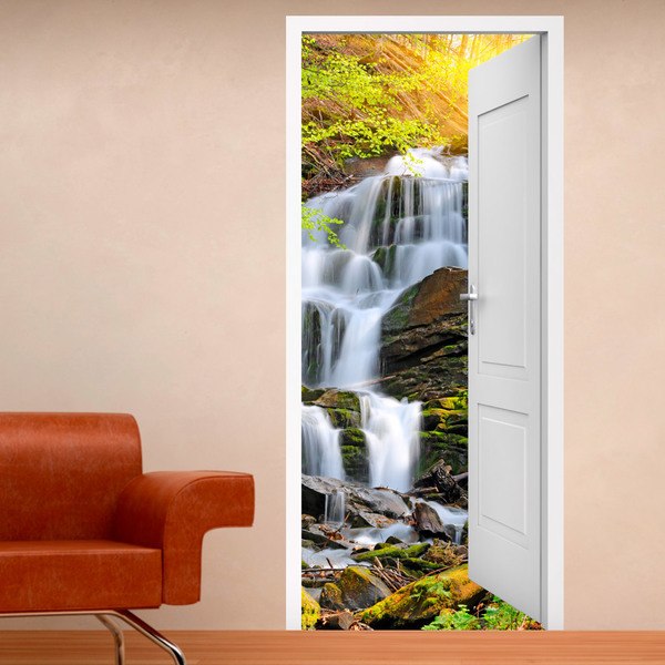 Wall Murals: Open door waterfall