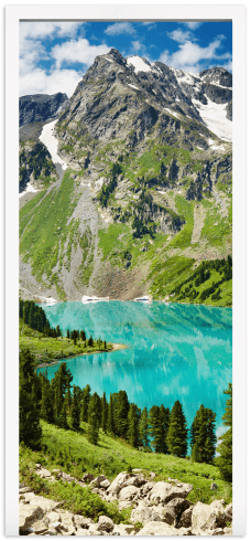 Wall Stickers: Door mountain and a lake