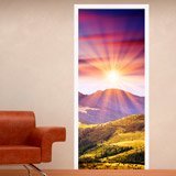 Wall Stickers: Door mountain and sunset 3