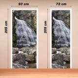 Wall Stickers: Door waterfall and stones 4