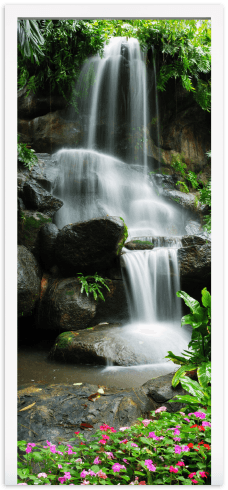 Wall Stickers: Waterfall door and stones 2