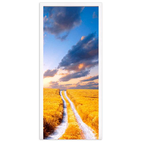 Wall Stickers: Road gate and wheat field