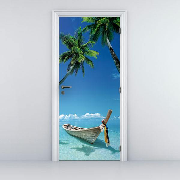 Wall Stickers: Door Boat in the Caribbean