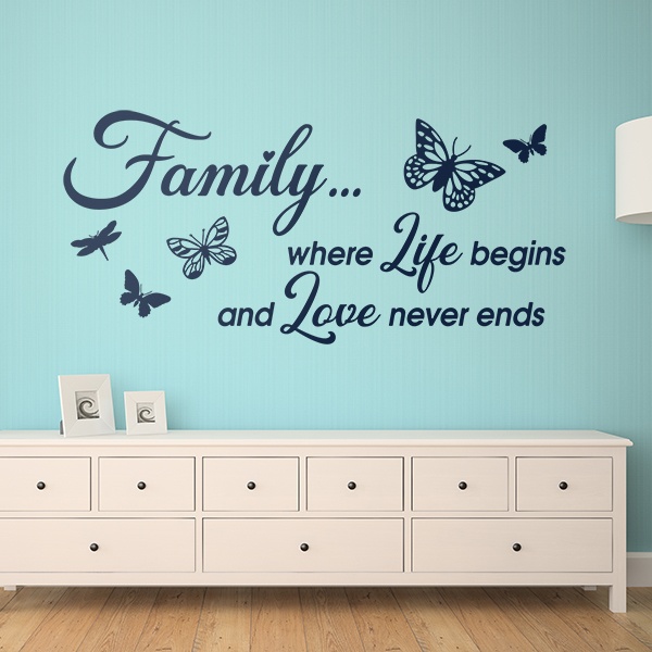 Wall Stickers: Family is where life begins