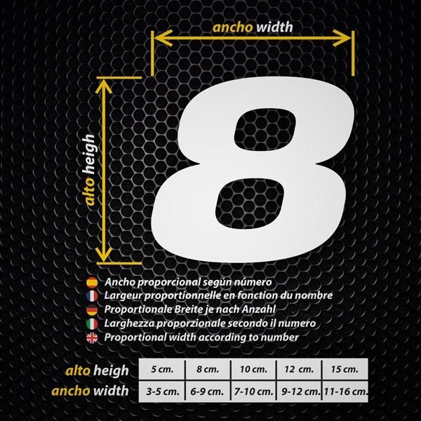 Car & Motorbike Stickers: Numbers Eurostar