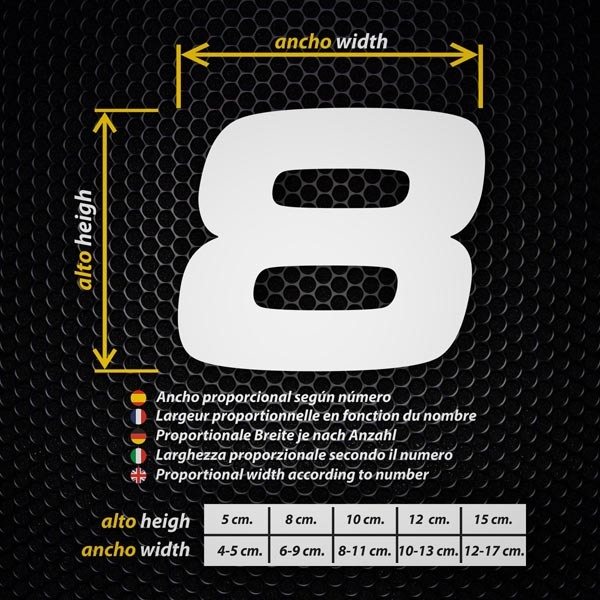 Car & Motorbike Stickers: Numbers Banner