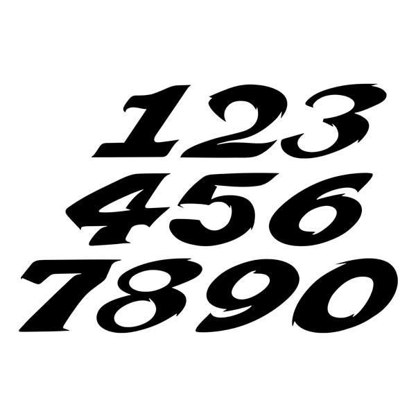 Car & Motorbike Stickers: Numbers speed