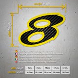 Car & Motorbike Stickers: Numbers speed carbon 3