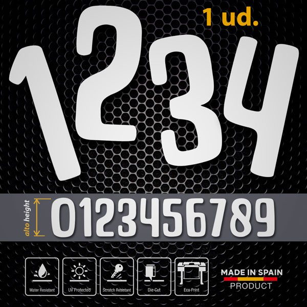 Car & Motorbike Stickers: Numbers cherish