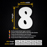 Car & Motorbike Stickers: Numbers coaster 2