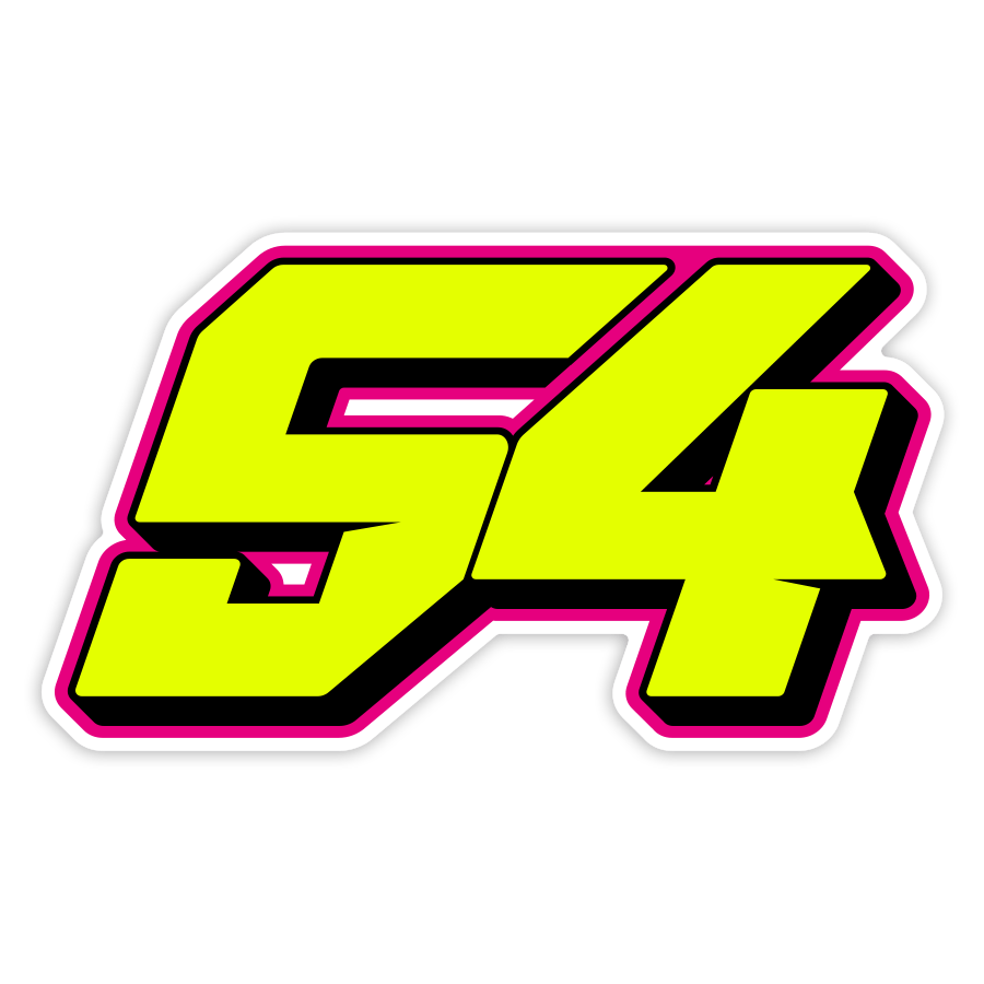 Car & Motorbike Stickers: Number 54 MotoGP Fermín Aldeguer