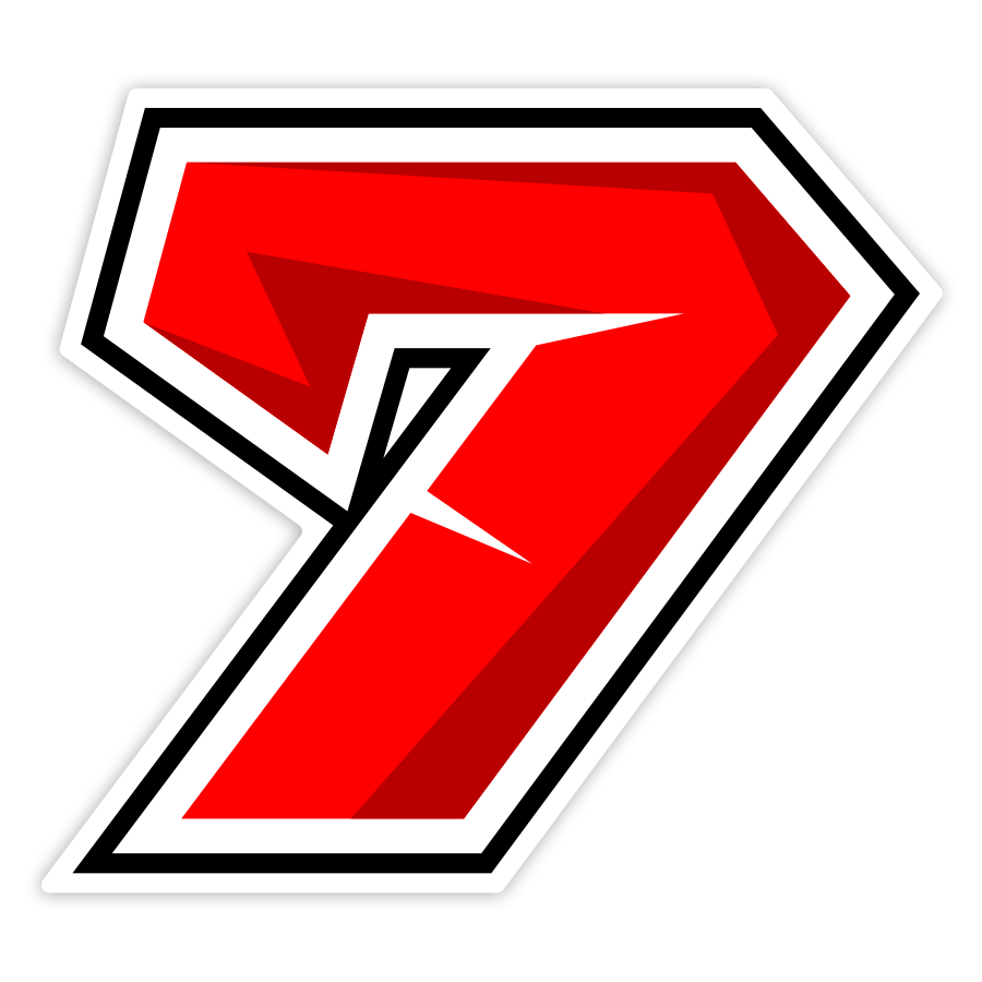 Car & Motorbike Stickers: Number 7 MotoGP Augusto Fernández