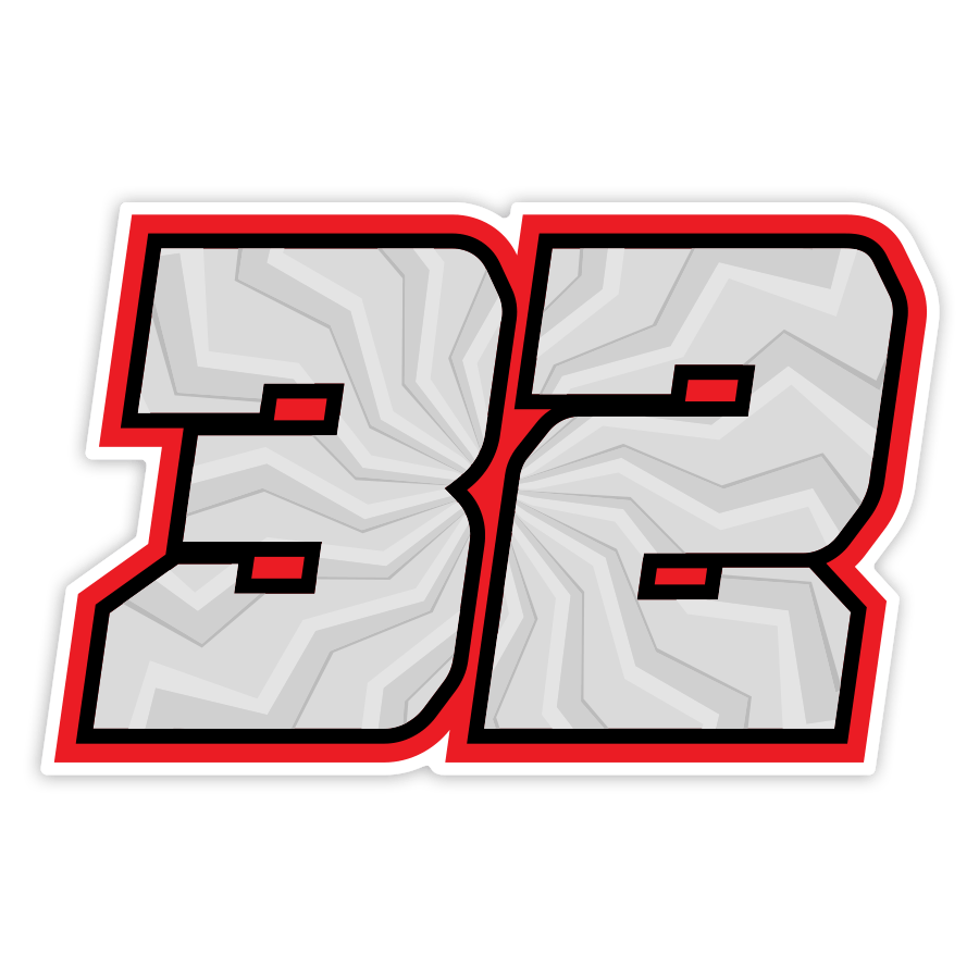 Car & Motorbike Stickers: Number 32 MotoGP Lorenzo Savadori