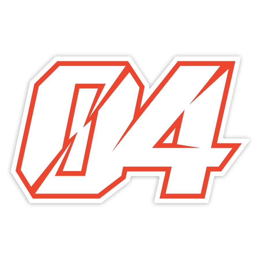 Car & Motorbike Stickers: Number 04 MotoGP Andrea Dovizioso