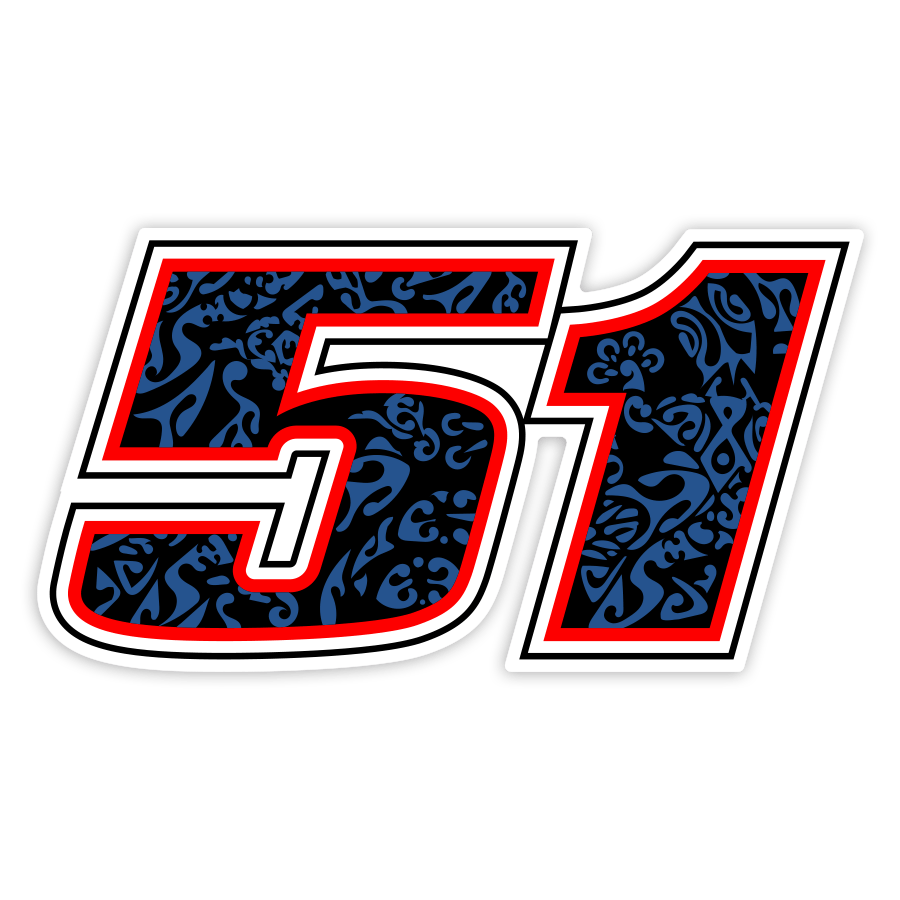 Car & Motorbike Stickers: Number 51 MotoGP Michele Pirro