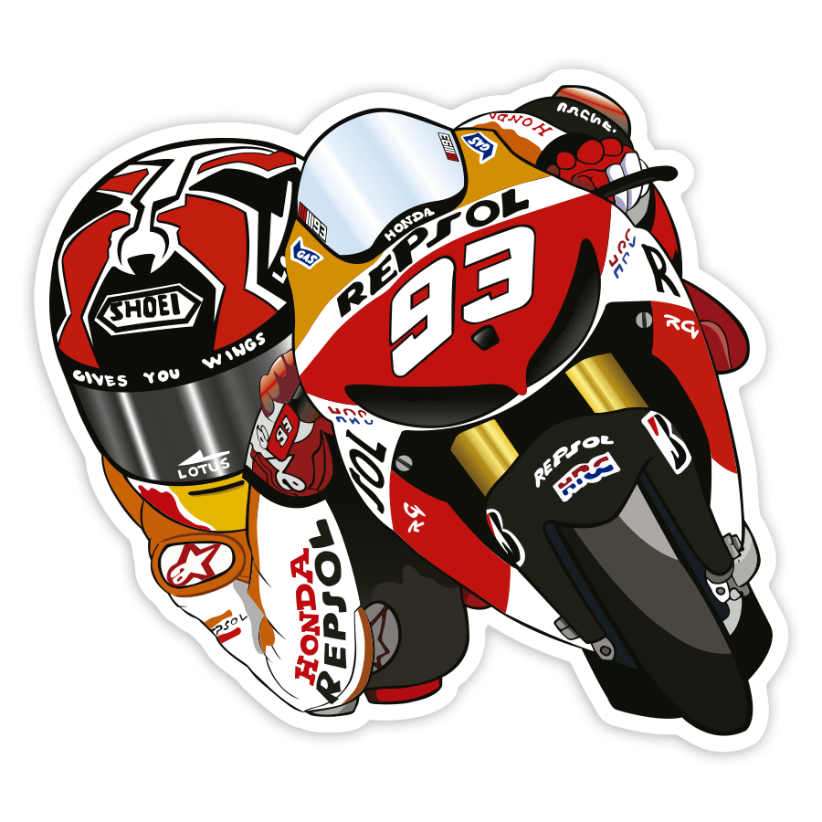 Car & Motorbike Stickers: MotoGP 93 Marc Márquez Honda Repsol