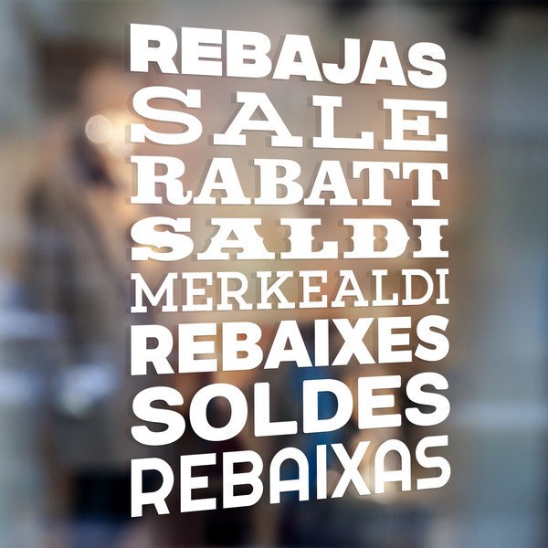 Wall Stickers: Typographic Sale Multi-language