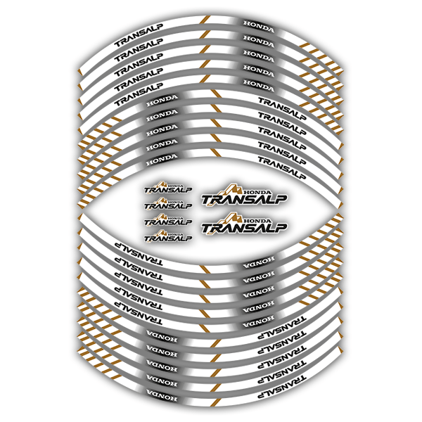 Car & Motorbike Stickers: Rim stripes sticker Honda Transalp