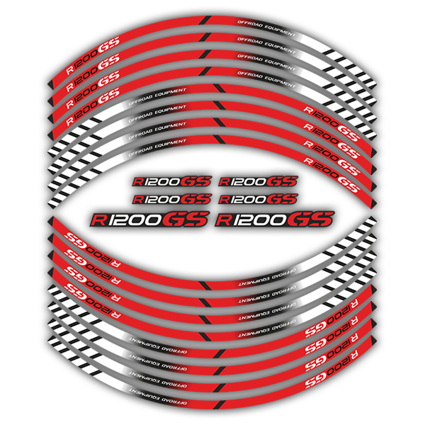 Car & Motorbike Stickers: Kit rim stripes sticker BMW R 1200GS