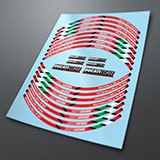Car & Motorbike Stickers: Kit rim stripes sticker Ducati Multistrada 3