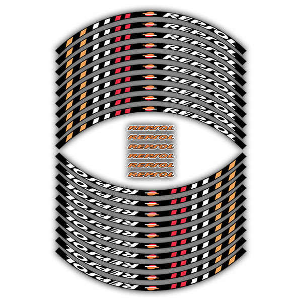 Car & Motorbike Stickers: Rim stripes sticker Repsol