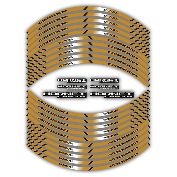 Car & Motorbike Stickers: Kit rim stripes sticker Honda CB 600F