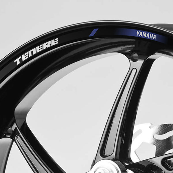Car & Motorbike Stickers: Kit rim stripes sticker Yamaha Tenere