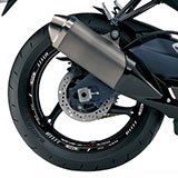 Car & Motorbike Stickers: Kit rim stripes sticker Suzuki GSX 750 5
