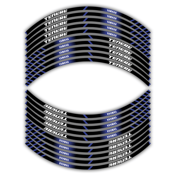 Car & Motorbike Stickers: Rim stripes sticker Yamaha Tenere 660