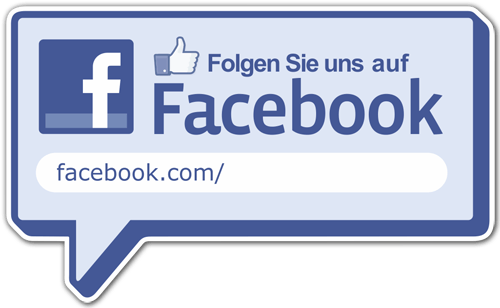 Wall Stickers: Folgen Sie uns auf Facebook