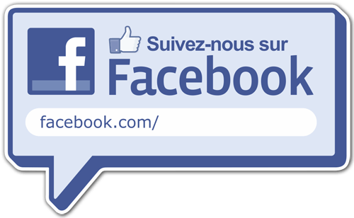 Wall Stickers: Suivez-nous sur Facebook